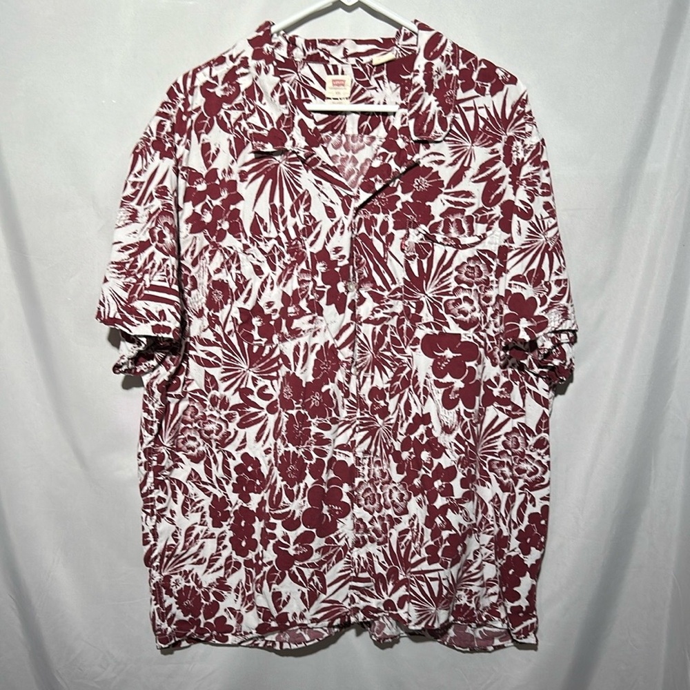 Levi's Men's Red Button Down Shirt‎ XXL Preowned